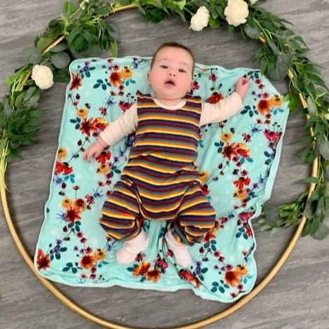 Hazel Stripe Super Soft Cotton Dungarees