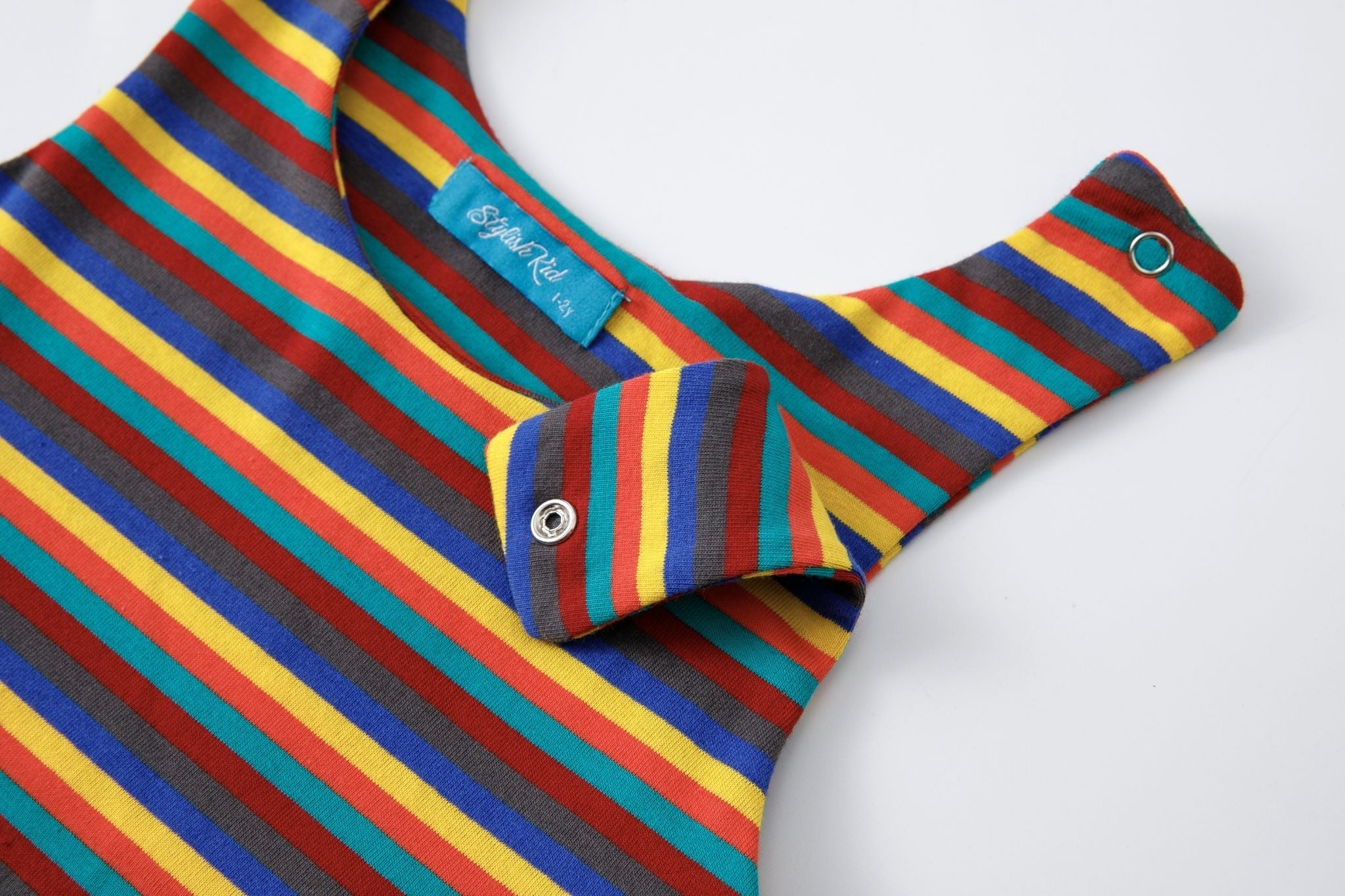 Hazel Stripe Super Soft Cotton Dungarees