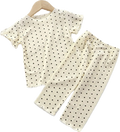Style Polka Dot 2-Piece Set - Beige Kids Outfit 80cm