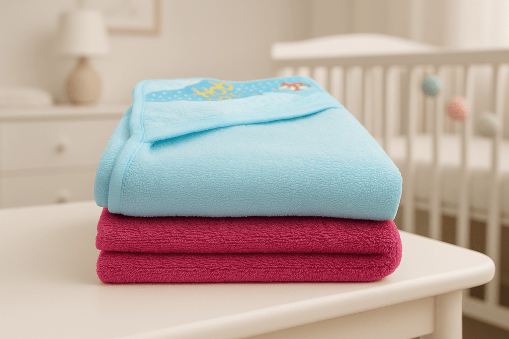 Personalised Baby Towel – Soft Cotton Hooded Infant Wrap 75x75cm | Custom Name & Date Gift