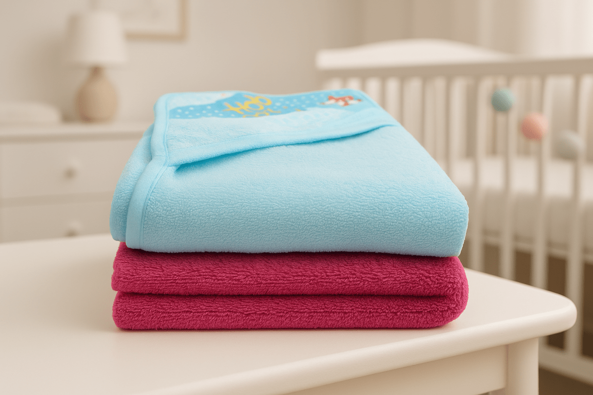Personalised Baby Towel – Soft Cotton Hooded Infant Wrap 75x75cm | Custom Name & Date Gift