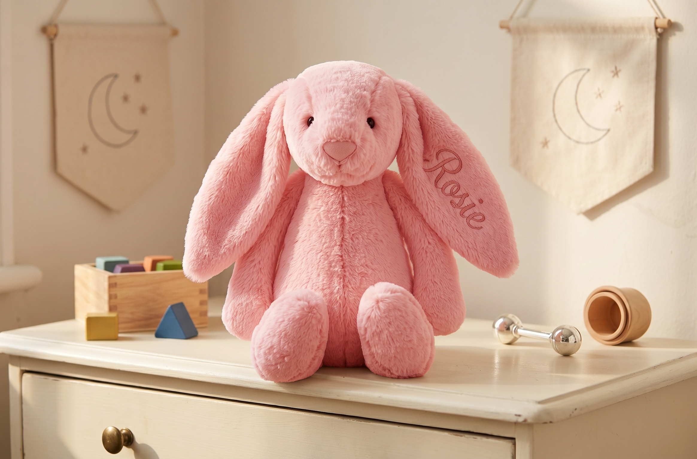 Personalised Cream Bunny Toy