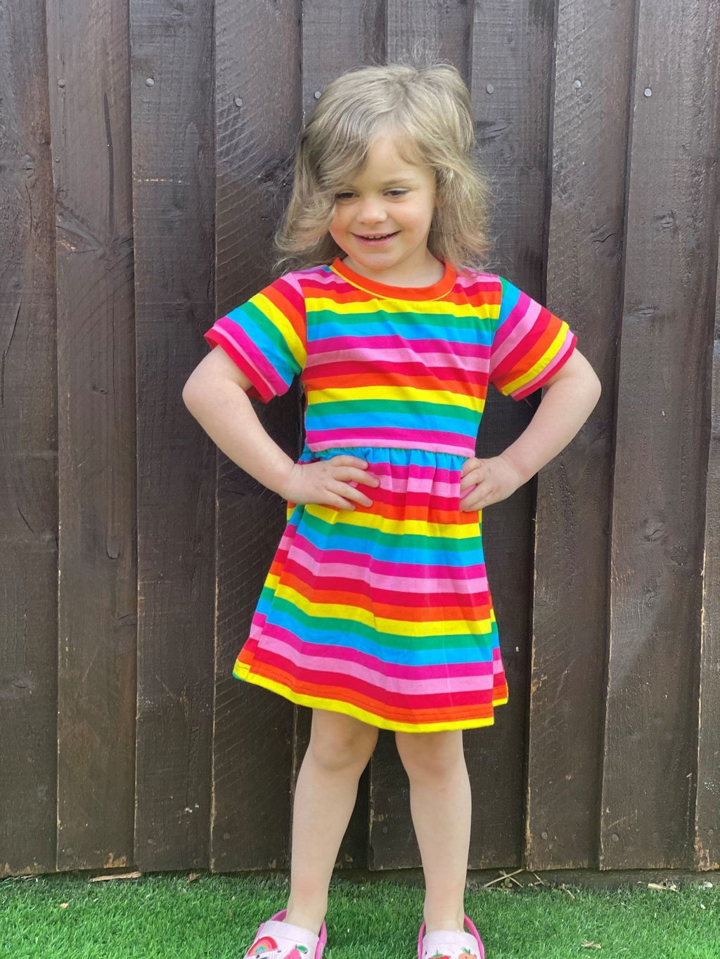 Rainbow Cotton Dress | Baby Toddler Child