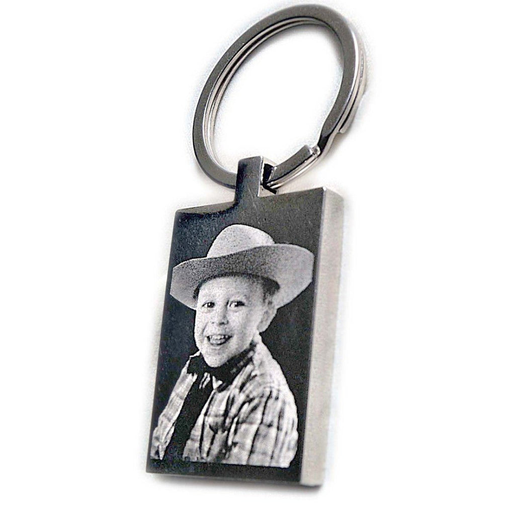 Engraved Keyring Stainless Steel – Custom Photo Text Engraving Unique Gift Keychain