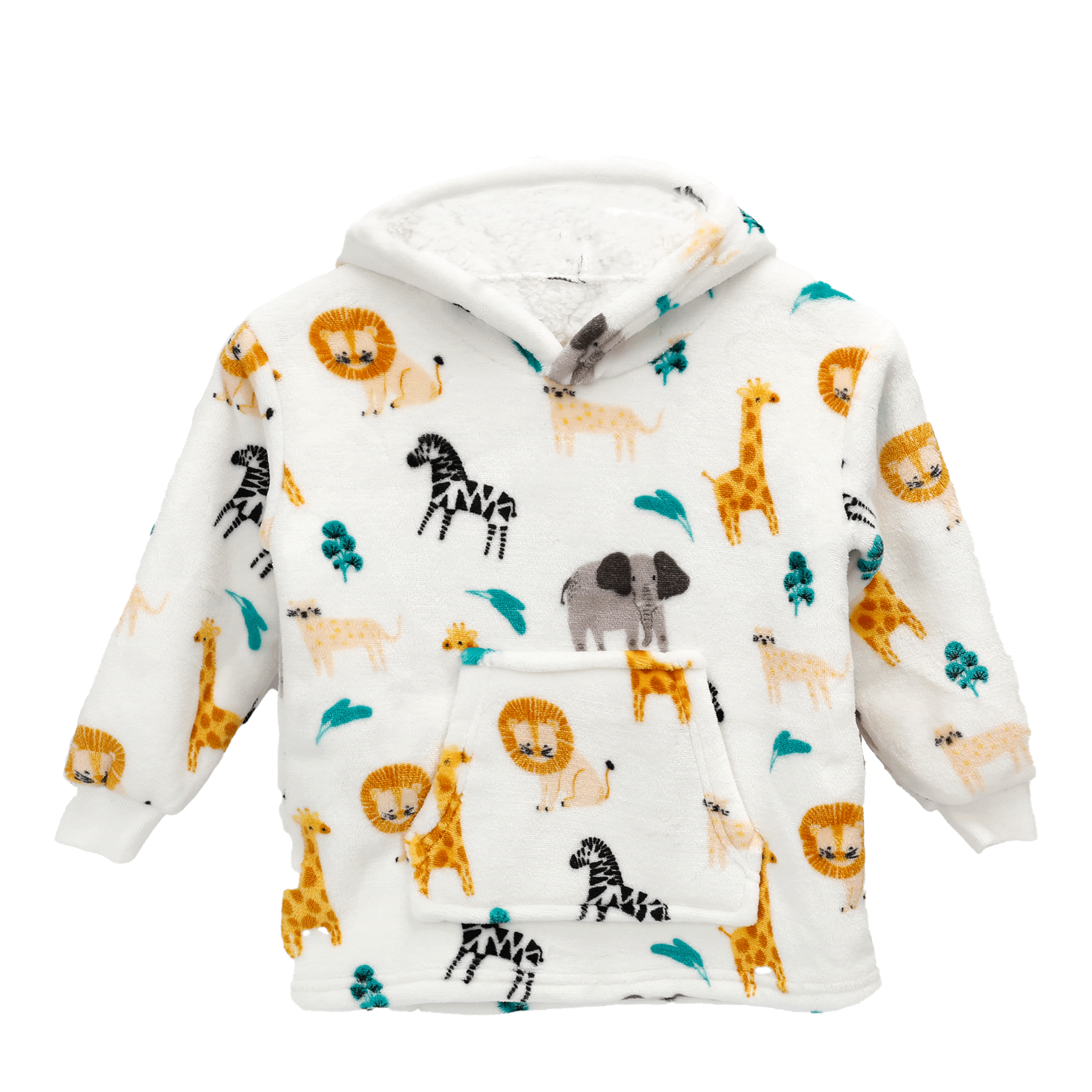 OLIVIA ROCCO Daisy Dreamer Kids Hoodie Blanket Safari Sloth Wearable Sweatshirt For Toddlers 0-4 Unisex With Kangaroo Pocket And Soft Fleece Lining