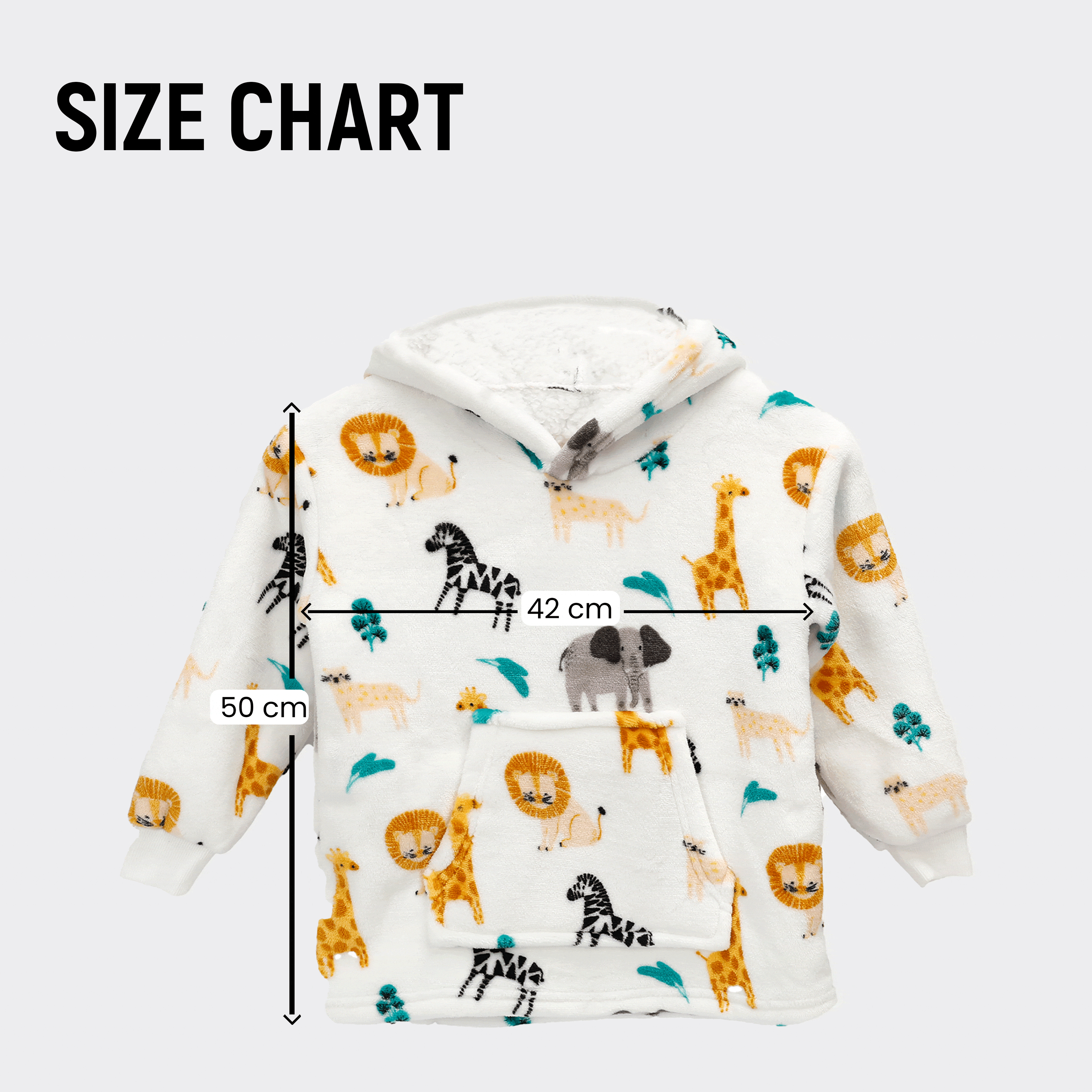 OLIVIA ROCCO Daisy Dreamer Kids Hoodie Blanket Safari Sloth Wearable Sweatshirt For Toddlers 0-4 Unisex With Kangaroo Pocket And Soft Fleece Lining