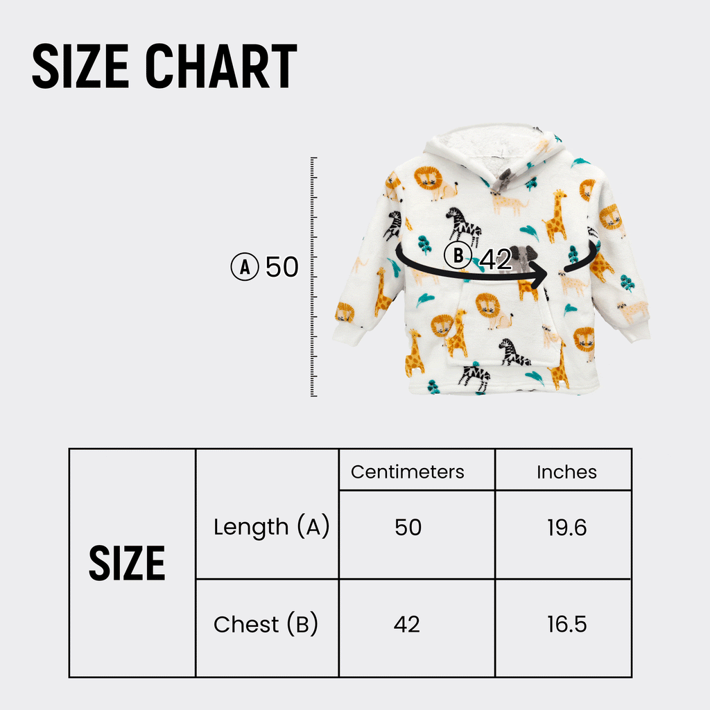 OLIVIA ROCCO Daisy Dreamer Kids Hoodie Blanket Safari Sloth Wearable Sweatshirt For Toddlers 0-4 Unisex With Kangaroo Pocket And Soft Fleece Lining