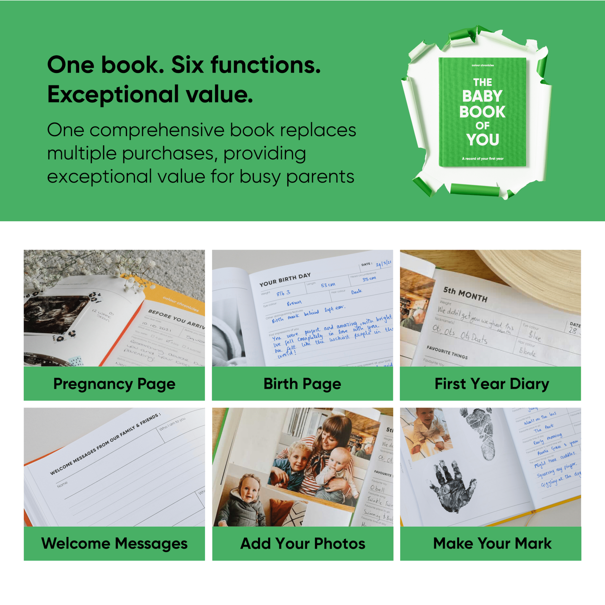 The Baby Book of You – First Year Baby Memory Book