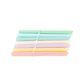7 x Silicone Mixed Straws with Stoppers Bundle