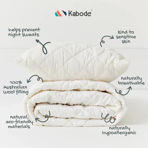 Kabode - Organic Cotton & Wool Single Duvet - Summer